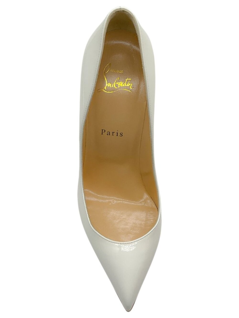 Christian Louboutin White Patent Leather Pigalle Follies Pumps - Picture 4 of 7